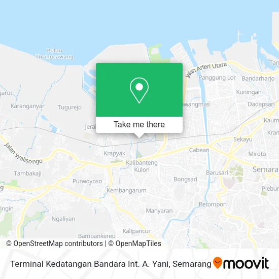 Terminal Kedatangan Bandara Int. A. Yani map
