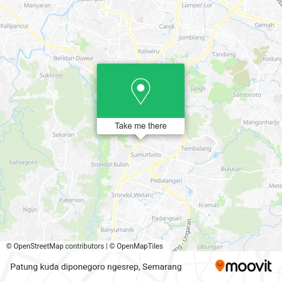 Patung kuda diponegoro ngesrep map