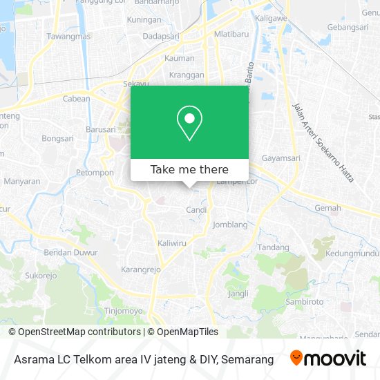 Asrama LC Telkom area IV jateng & DIY map
