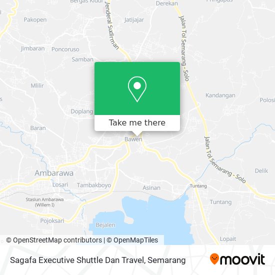 Sagafa Executive Shuttle Dan Travel map