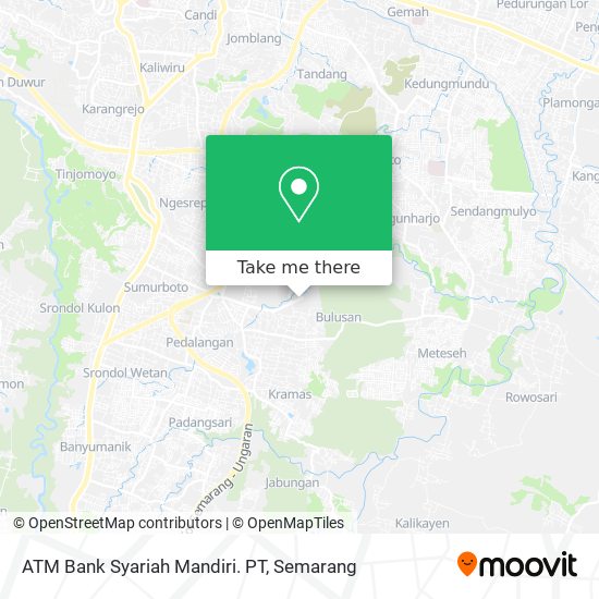 ATM Bank Syariah Mandiri. PT map