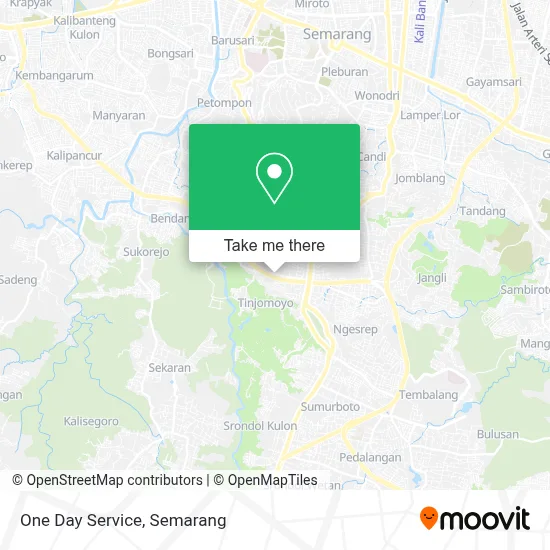 One Day Service map