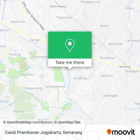 Candi Prambanan Jogjakarta map