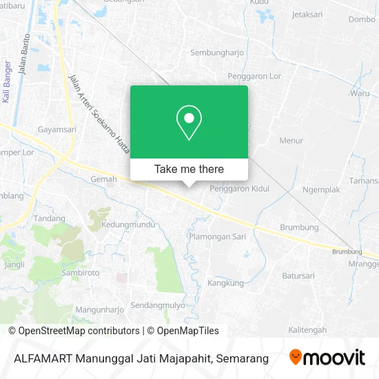 ALFAMART Manunggal Jati Majapahit map