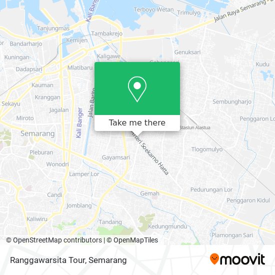 Ranggawarsita Tour map