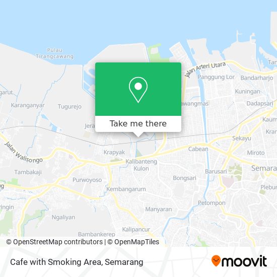 Cafe with Smoking Area map