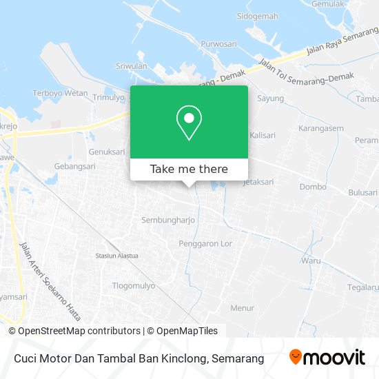 Cuci Motor Dan Tambal Ban Kinclong map