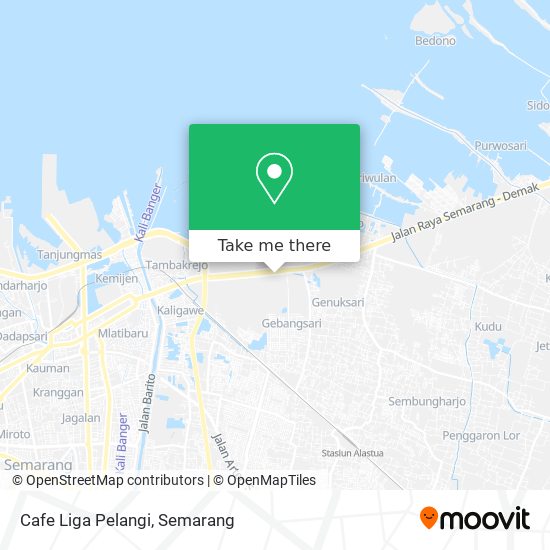 Cafe Liga Pelangi map