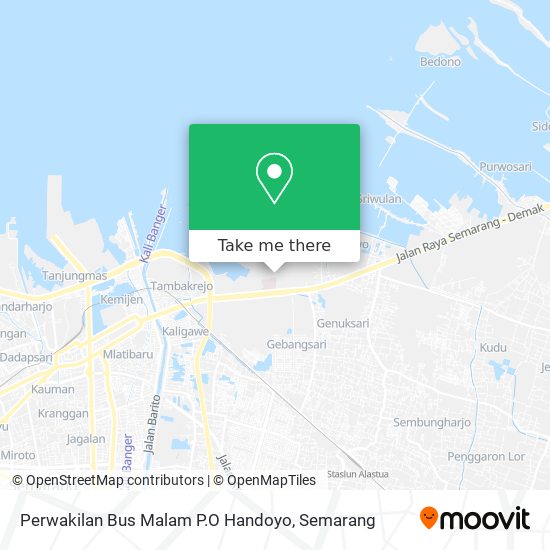 Perwakilan Bus Malam P.O Handoyo map