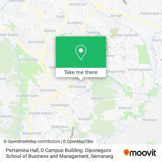 Pertamina Hall, D Campus Building. Diponegoro School of Business and Management map