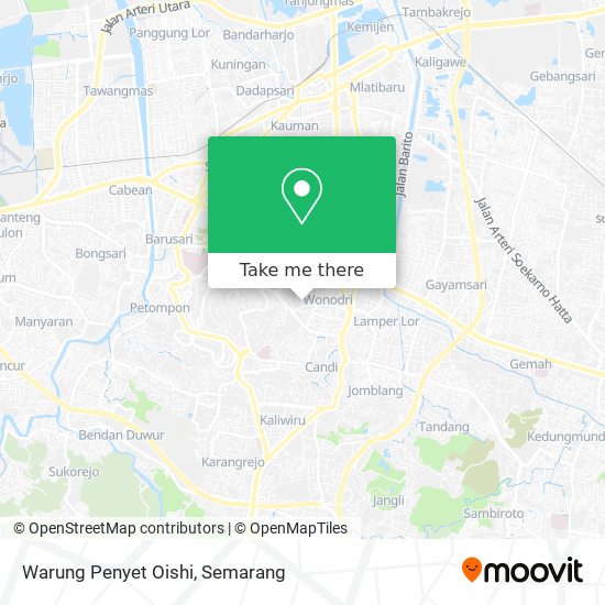 Warung Penyet Oishi map