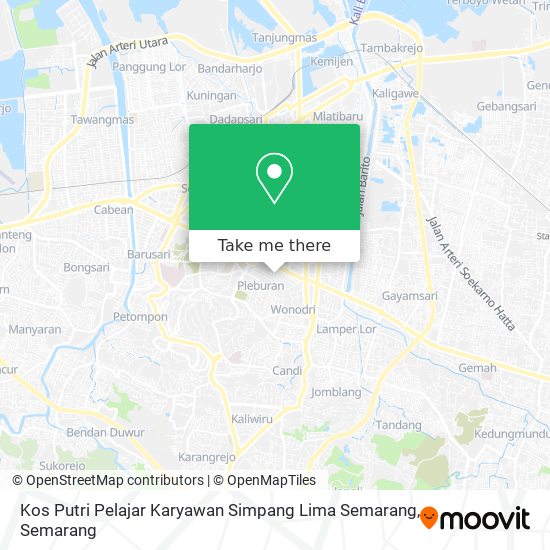 Kos Putri Pelajar Karyawan Simpang Lima Semarang map