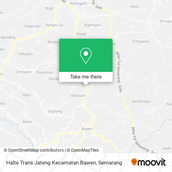 Halte Trans Jateng Kecamatan Bawen map