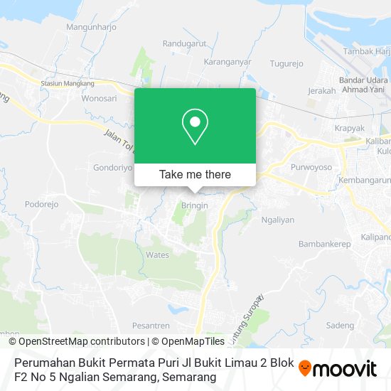 Perumahan Bukit Permata Puri Jl Bukit Limau 2 Blok F2 No 5 Ngalian Semarang map