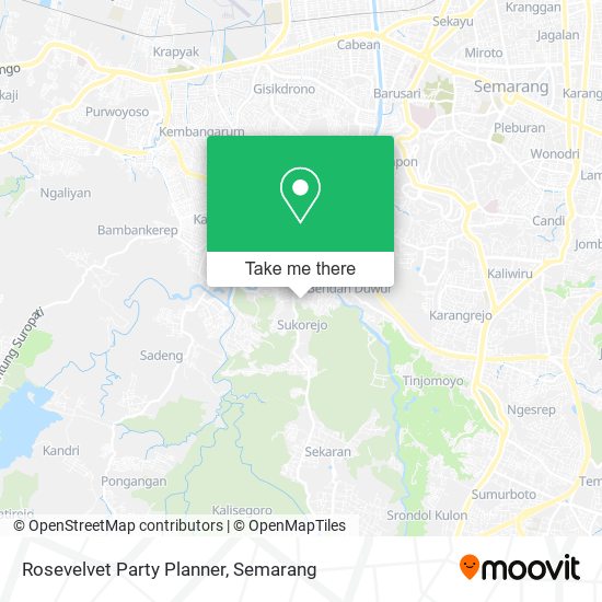 Rosevelvet Party Planner map