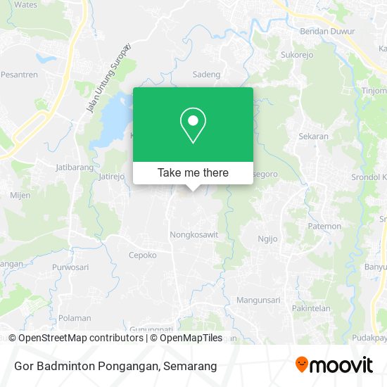 Gor Badminton Pongangan map