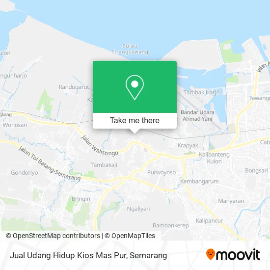 Jual Udang Hidup Kios Mas Pur map