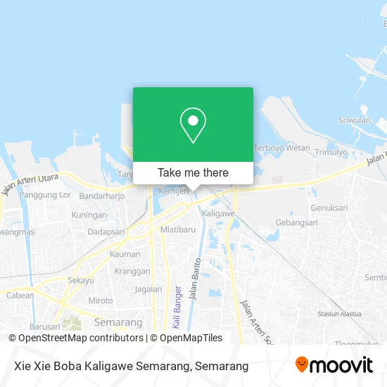 Xie Xie Boba Kaligawe Semarang map