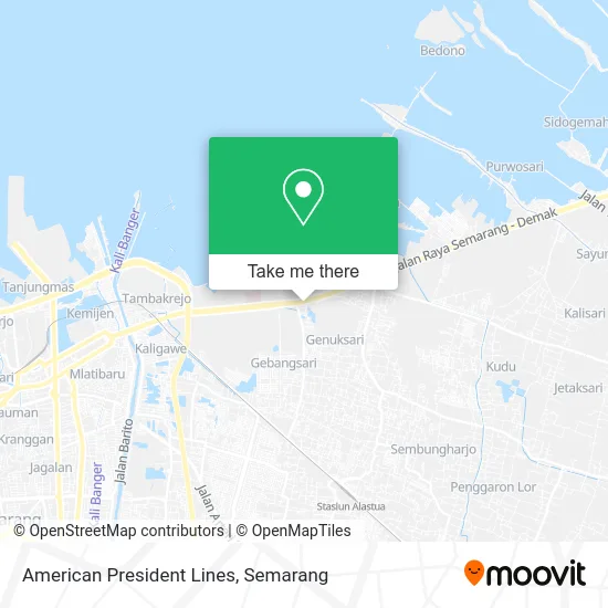 American President Lines map