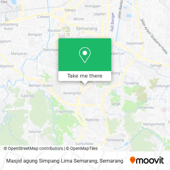 Masjid agung Simpang Lima Semarang map