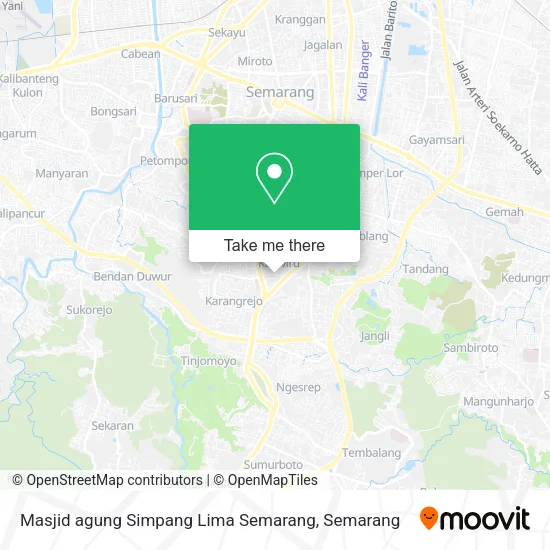 Masjid agung Simpang Lima Semarang map