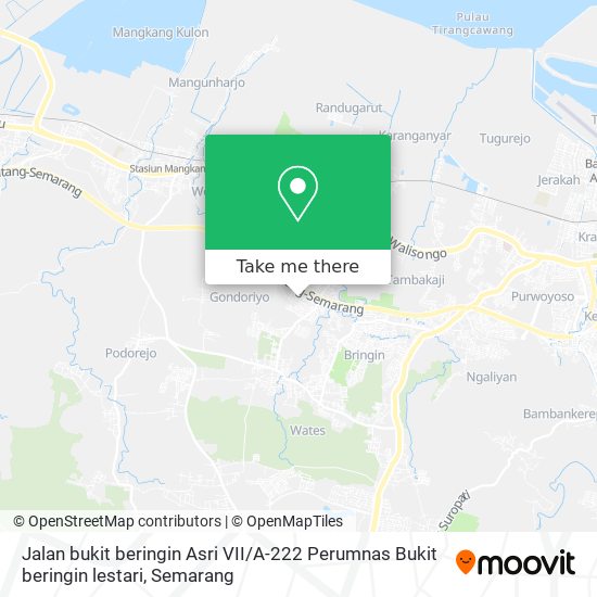 Jalan bukit beringin Asri VII / A-222 Perumnas Bukit beringin lestari map