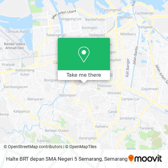 Halte BRT depan SMA Negeri 5 Semarang map