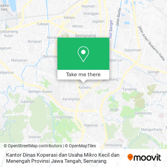 Kantor Dinas Koperasi dan Usaha Mikro Kecil dan Menengah Provinsi Jawa Tengah map