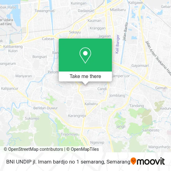 BNI UNDIP  jl. Imam bardjo no 1 semarang map