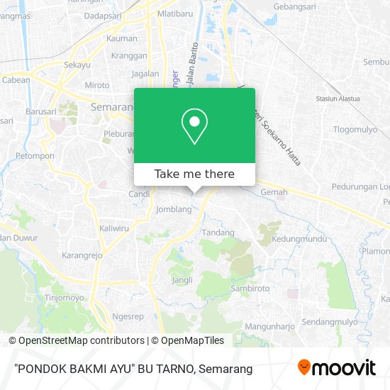 "PONDOK BAKMI AYU" BU TARNO map