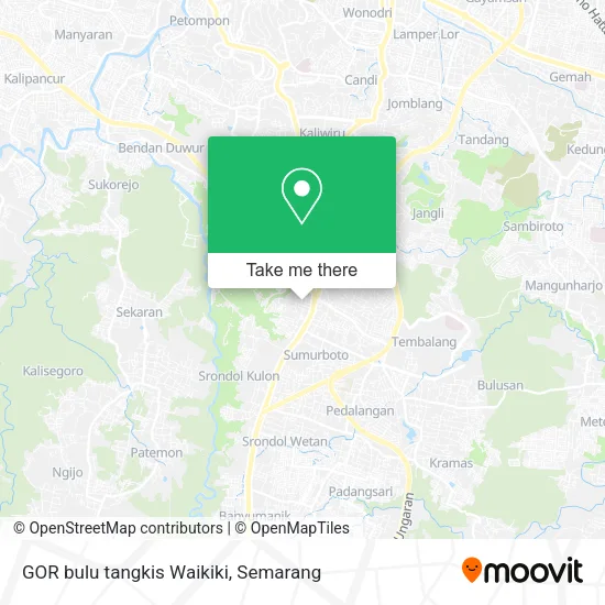 GOR bulu tangkis Waikiki map