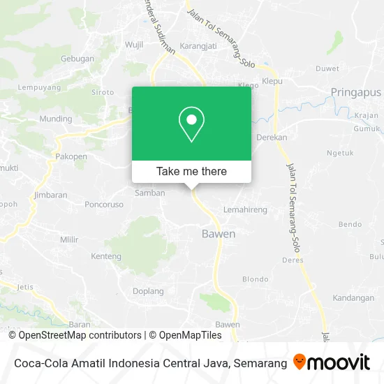 Coca-Cola Amatil Indonesia Central Java map