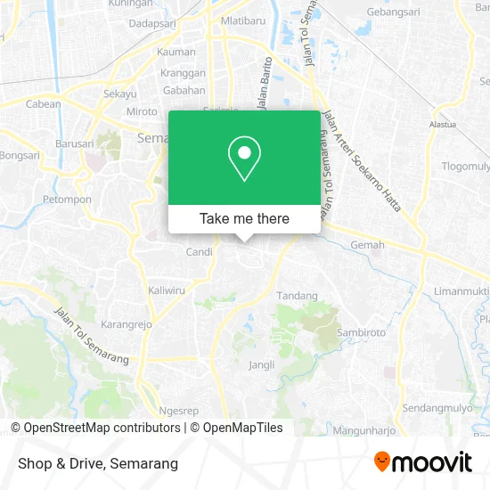 Shop & Drive map