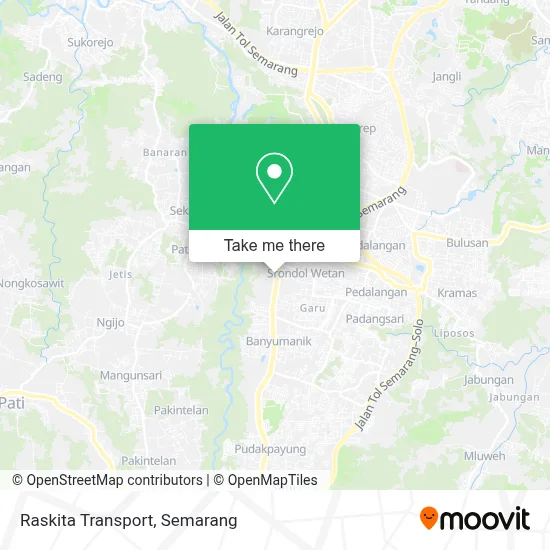 Raskita Transport map