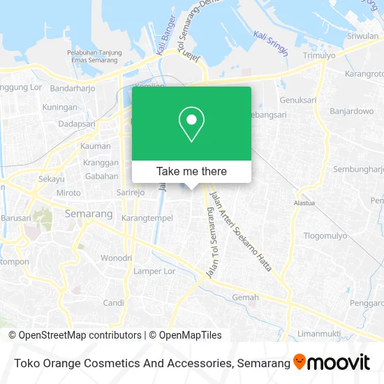 Toko Orange Cosmetics And Accessories map