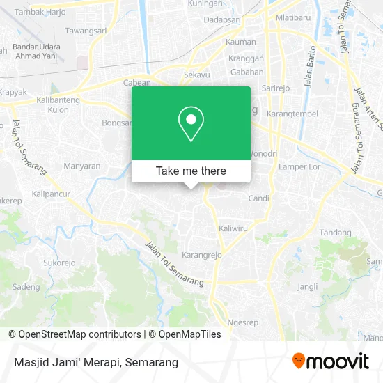 Masjid Jami' Merapi map