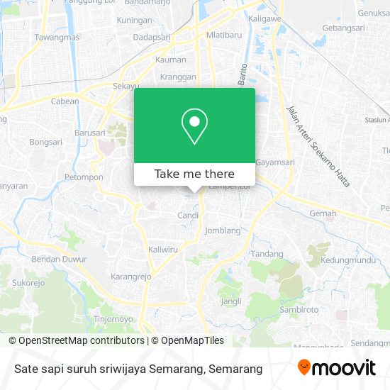 Sate sapi suruh sriwijaya Semarang map
