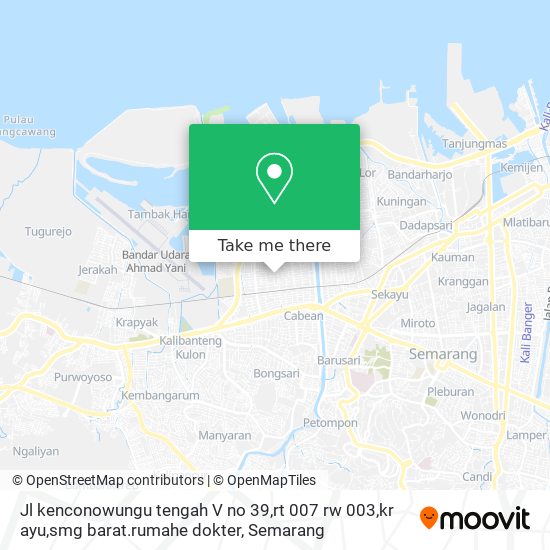 Jl kenconowungu tengah V no 39,rt 007 rw 003,kr ayu,smg barat.rumahe dokter map