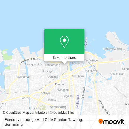 Executive Lounge And Cafe Stasiun Tawang map