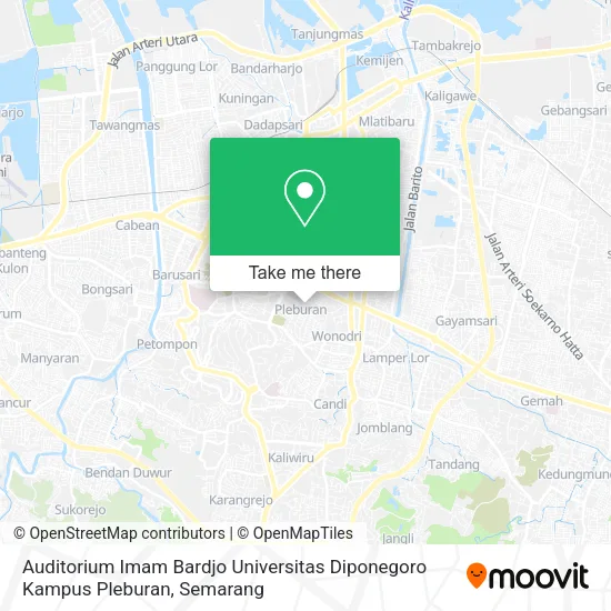 Auditorium Imam Bardjo Universitas Diponegoro Kampus Pleburan map