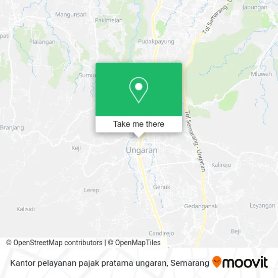 Kantor pelayanan pajak pratama ungaran map