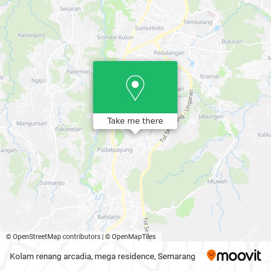 Kolam renang arcadia, mega residence map