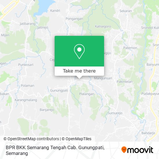 BPR BKK Semarang Tengah Cab. Gunungpati map