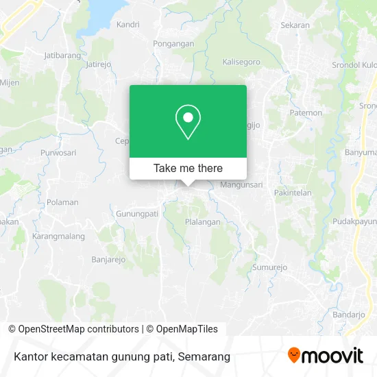Kantor kecamatan gunung pati map