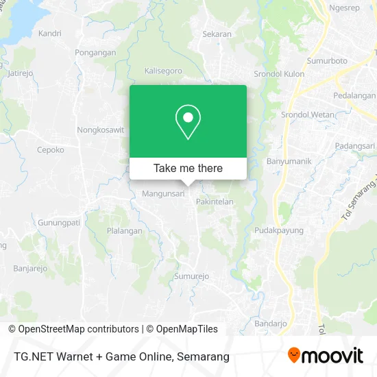 TG.NET Warnet + Game Online map