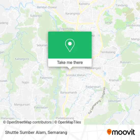 Shuttle Sumber Alam map