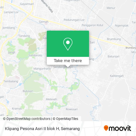 Klipang Pesona Asri II blok H map