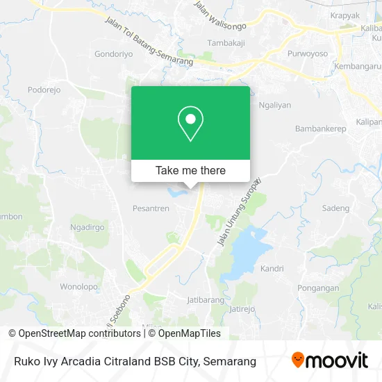 Ruko Ivy Arcadia Citraland BSB City map