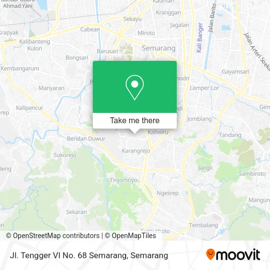 Jl. Tengger VI No. 68 Semarang map