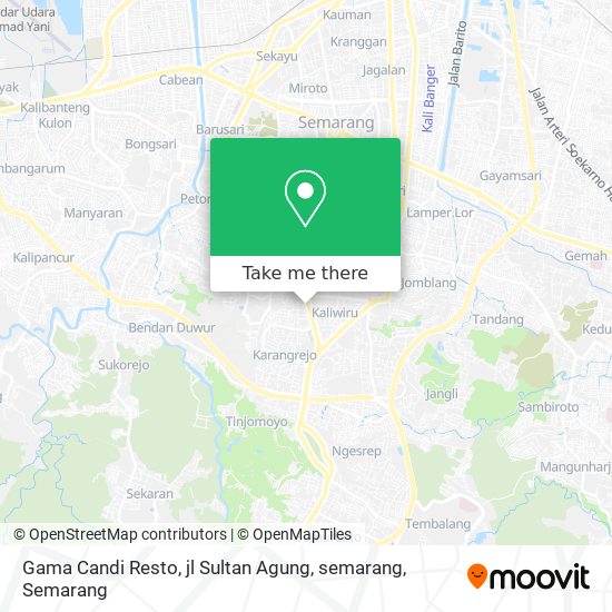 Gama Candi Resto, jl Sultan Agung, semarang map